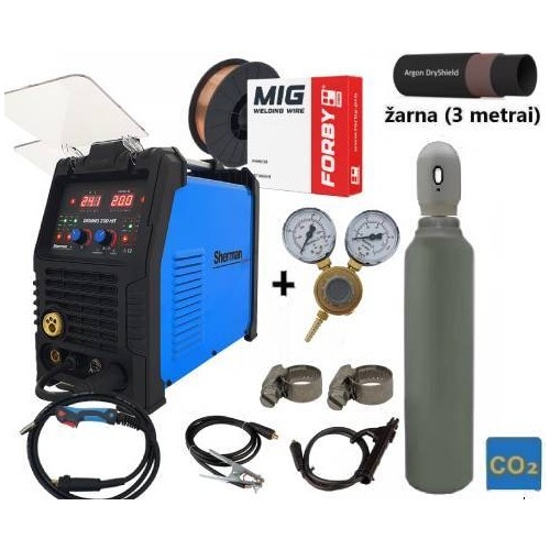 Inverterinio suvirinimo aparato Sherman DIGIMIG 200 HIT KOMPLEKTAS
