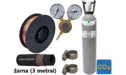 MIG/MAG suvirinimo priedų kompl.: užpildytas 10 l CO2 balionas, reduktorius Ar/Co2, dujų žarna, volframiniai elektrodai, są