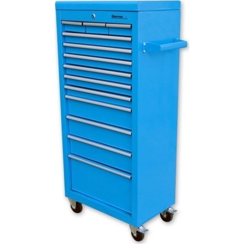 Tool trolley No 7 14 drawers, blue