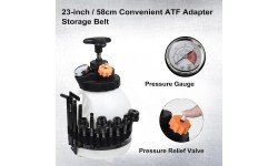 Pavarų dėžės tepalo užpildymo įrenginys 3l su ATF adapterių rinkiniu