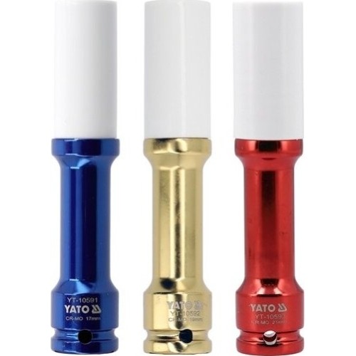Prailginta smūginė galvutė 1/2'' plonasienė su apsauga L150mm - 19 mm