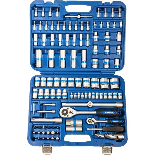 1/4" + 1/2" Galvučių rinkinys 108vnt. 12-kampės