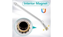 3/8'' galvutė žvakei su univers. prailg. ir magnetu 14mm (12-kampė/plonasienė)