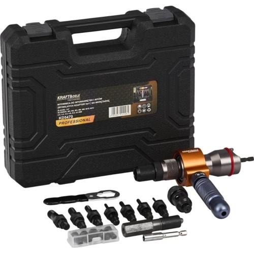 Kniediklio adapteris 3in1 srieginėms kniedėms M3-M12 suktuvui/gręžtuvui