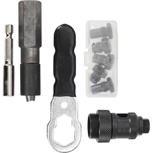 Kniediklio adapteris 3in1 srieginėms kniedėms M3-M12 suktuvui/gręžtuvui