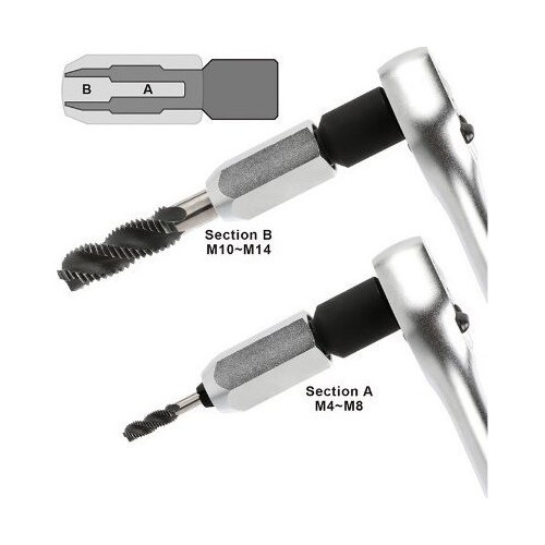 Adjustable tap socket M4-M14