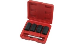 Twist locking wheel nut removal set 5pcs., 1/2" Dr.