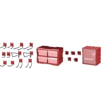 Holder set with modular organizers WORCRAFT 19pcs