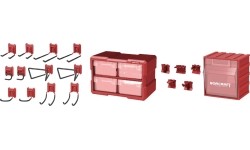 Holder set with modular organizers WORCRAFT 19pcs