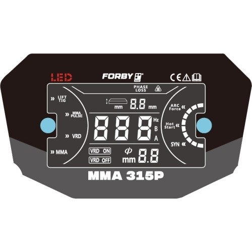 Inverterinis suvirinimo aparatas FORBY® MMA 315P LED (315A - 60%) (trifazis 400V)       