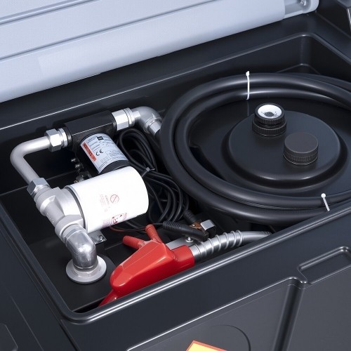 Portable diesel transfer tank 440L DTK480 with 12V pump (with hose, aut.nozzle with filter, EU plug)