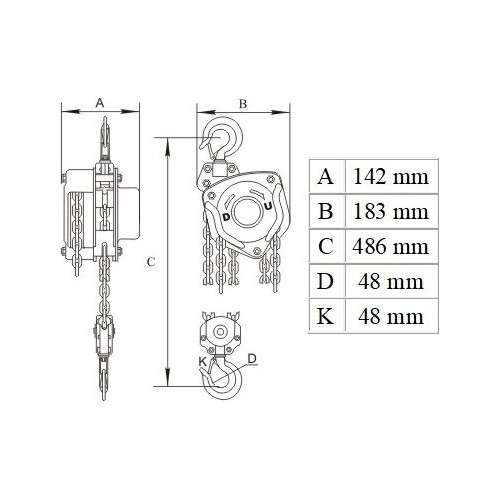 Chain block 3t
