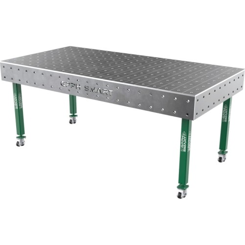 Suvirinimo stalas SMART - 2000x1000mm - Φ16 - 100x100mm - Ant ratukų - 12mm