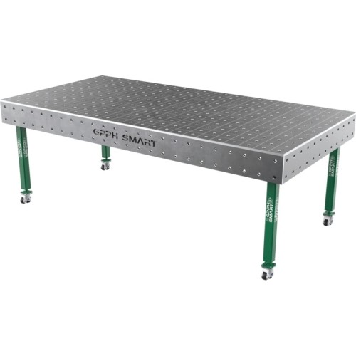 Suvirinimo stalas SMART - 2400x1200mm - Φ16 - 100x100mm - Ant ratukų - 12mm