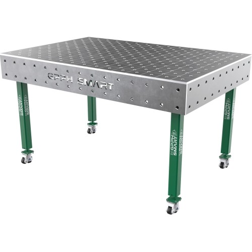 Welding table SMART - 1500x1000mm - Φ16 - Diagonal - On wheels