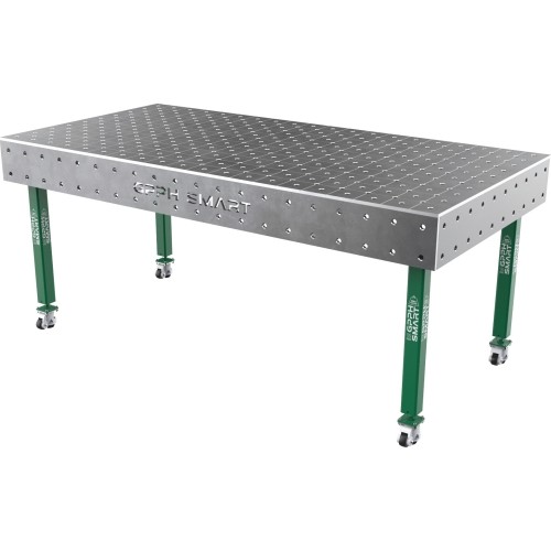 Suvirinimo stalas SMART - 2000x1000mm - Φ16 - Įstrižinė - Ant ratukų - 12mm
