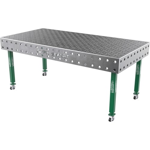 Welding table SMART - 2000x1000mm - Φ28 - Diagonal - On wheels - 12mm
