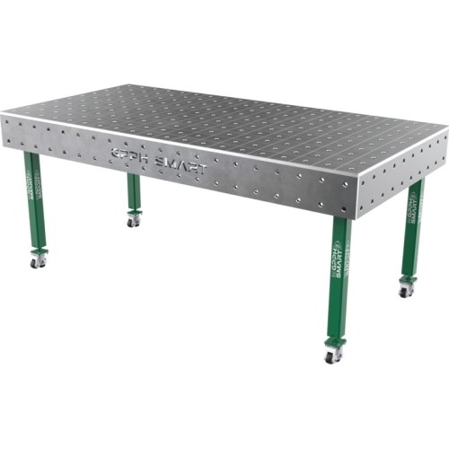 Welding table SMART - 2000x1000mm - Φ16 - 100x100mm - On wheels - 15mm