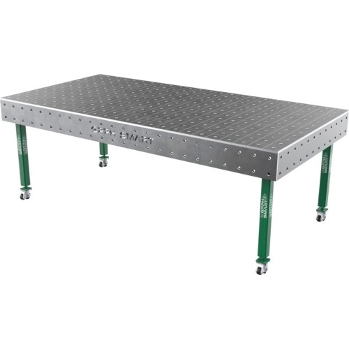 Welding table SMART - 2400x1200mm - Φ16 - 100x100mm - On wheels - 15mm