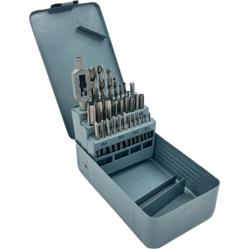 Sriegiklių ir grąžtų rinkinys HSSE M35 (29vnt)