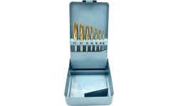Taps set M3-M12 with tin coat 7pcs, HSS M35 HSS4341