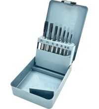 Sriegiklių rinkinys M3-M12 HSS M35 su TiAlN danga (7vnt)