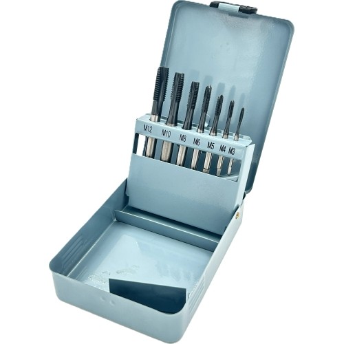 Sriegiklių rinkinys M3-M12 HSS M35 su TiAlN danga (7vnt)