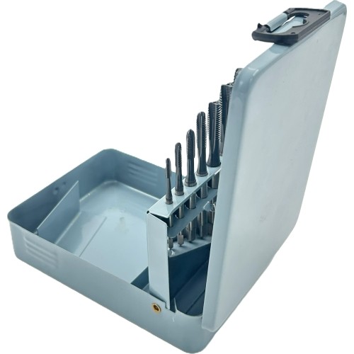 Taps set M3-M12 with TiAlN coat 7pcs, HSS M35 HSS4341