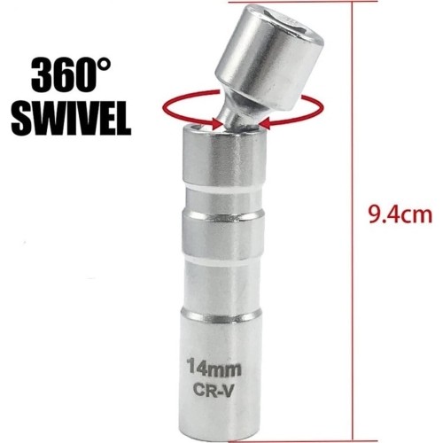 3/8" Dr. Universal spark plug socket 12pt - 16mm (12-kampė)