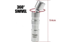 3/8" Dr. Universal spark plug socket 12pt - 16mm (12-kampė)