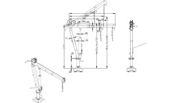 Hidraulinis kranas 0.9t su rankine gerve