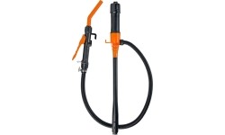 Fluid pump with manual gun