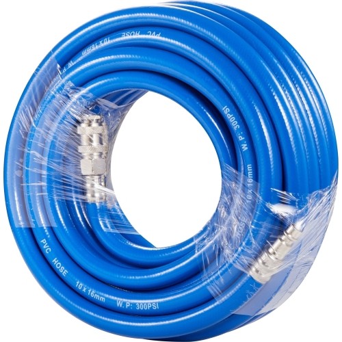 PVC air hose with quick couplers Ø10 x 16mm - Ø10 x 14mm, 20m