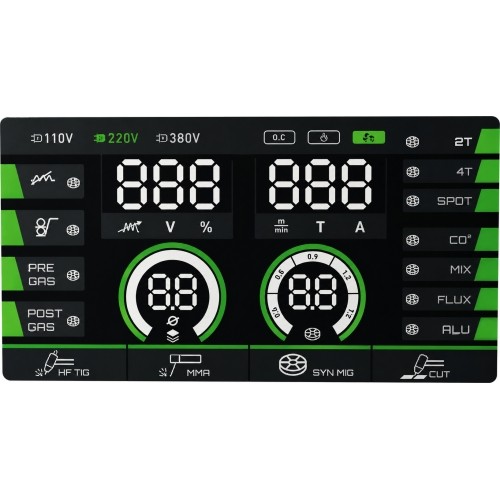 Suvirinimo aparatas HORNEC® smart SynMIG 2200i COMBO 5 in 1 (MIG / MMA  / TIG AC / TIG DC / PLASMA)