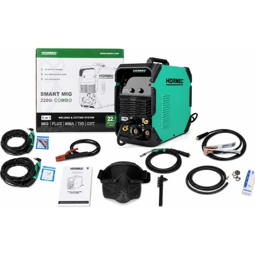 Suvirinimo aparatas HORNEC® smart SynMIG 2200i COMBO 5 in 1 (MIG / MMA  / TIG AC / TIG DC / PLASMA)