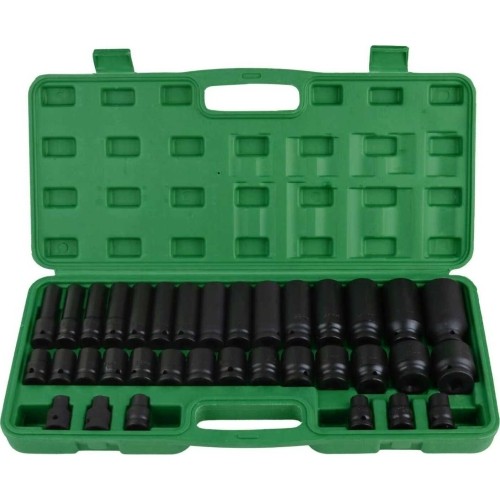 1/2" Galvučių smūginių rinkinys 8-32mm 35vnt.