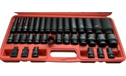1/2" Galvučių smūginių rinkinys 8-32mm 35vnt.