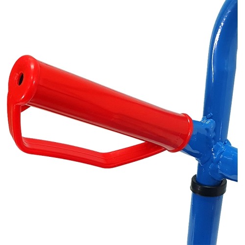 Folding transport trolley with a platform and a handy handle