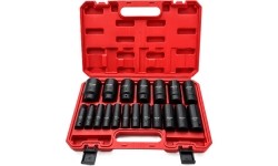 Smūginių galvučių rinkinys 1/2'' (3/8"-1"-1/2")(19vnt)(Colinė sistema)