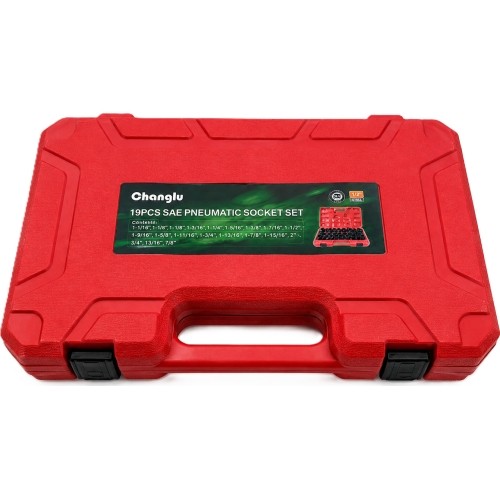 1/2" Dr. Impact socket set 19pcs (3/8" - 1-1/2") (S.A.E.)