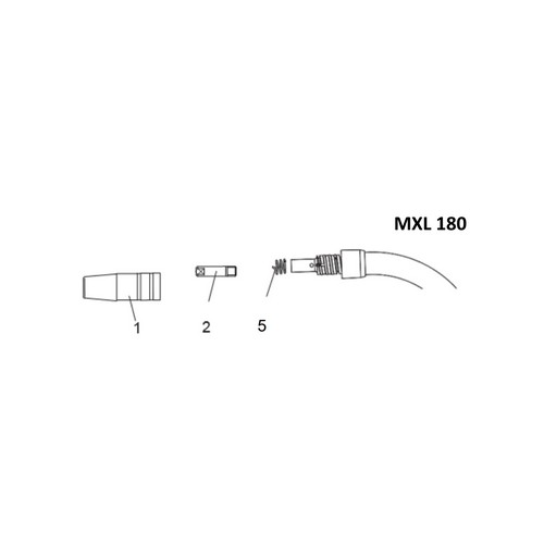 Degiklis MIG ESAB MXL180 (aušinamas oru) - 3m