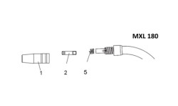 Degiklis MIG ESAB MXL180 (aušinamas oru) - 3m