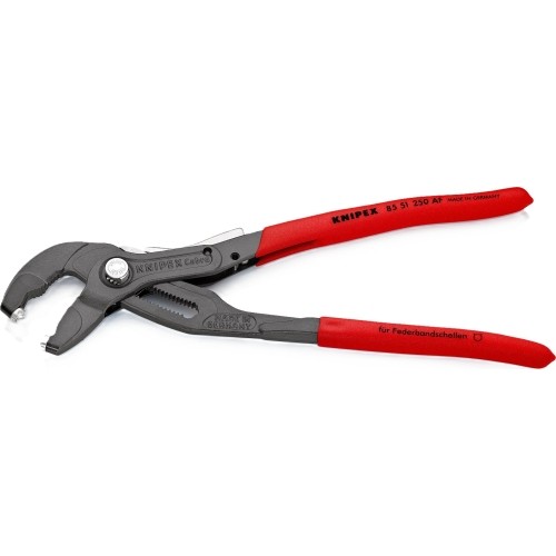 Spring hose clamp pliers 250 mm KNIPEX, with locking and retaining mechanism