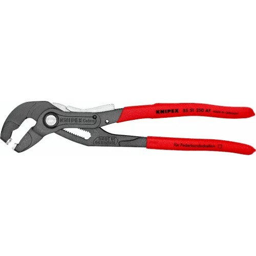 Spring hose clamp pliers 250 mm KNIPEX, with locking and retaining mechanism