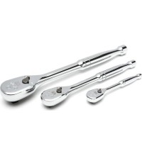 Dr. Quick-release ratchet (oval head, metal handle) set 3pcs, 60 teeth 120XP