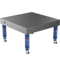 Welding table PRO 15 mm - 1500x1480mm - Φ16 - 100x100mm - On wheels