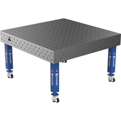 Welding table PRO 15 mm - 1500x1480mm - Φ16 - 100x100mm - On wheels