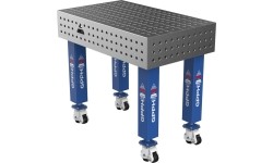 Welding table PRO 15 mm - 1000x1000mm - Φ16 - 50x50mm - On wheels