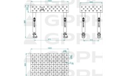 Welding table PRO 15 mm - 1200x1200mm - Φ16 - 50x50mm - On feet