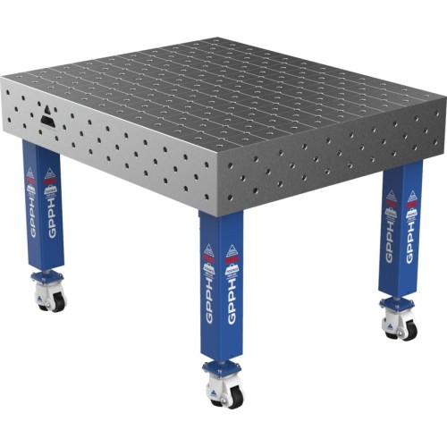 Welding table PRO 15 mm - 1200x1000mm - Φ16 - Diagonal - On wheels